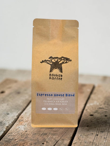 Espresso House Blend,  Kolumbien, Brasilien & Indien, 70 % Arabica, 30 % Robusta