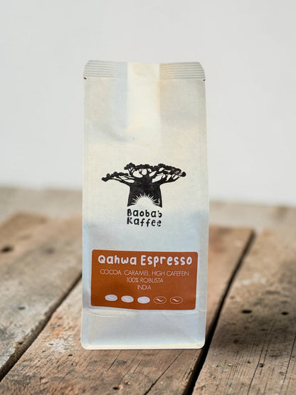 Qahwa Espresso, India, 100% Robusta, Single Origin