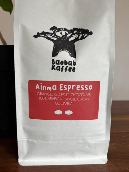 Ainma Espresso, Kolumbien, 100 % Arabica, Single Origin
