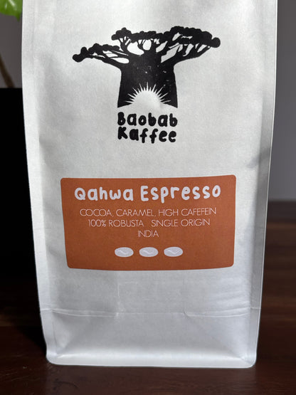 Qahwa Espresso, Indien, 100 % Robusta, Single Origin